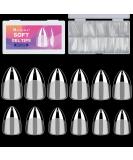 Short Almond Soft Gel Nail Tips - 600PCS Pre Buff Full Cover Half Matte Clear Fake Nails | Melous - Buy Online on SooperMarket.com