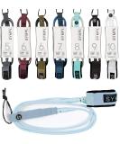 SYMPL Premium 6ft Surfboard Leash - Quick Release Velcro Ankle Cuff, Comfort Neoprene Padding, Light Blue - Ideal for Surf, Skim, Longboard, SUP Paddle Boards - Buy Online on SooperMarket.com