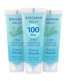 BERGMAN KELLY Travel Size Shampoo & Conditioner 2 in 1 (1 Fl Oz, 100 PK, Tropical Waterfall), Delight Your Guests with Invigorating and Refreshing Shampoo Amenities, Small Hotel Toiletries in Bulk 1 Ounce (Pack of 100) 100 Pack - Buy Online on SooperMarket.com