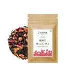 Zyanna Rose Black Tea - Premium Loose Leaf Tea with Rose Petals - 100g (3.53oz) - 50 Cups - Natural Ingredients - Brew Hot or Iced Tea - Buy Online on SooperMarket.com