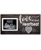 Yudarte New Mom Gifts: Love at First Heartbeat Sonogram Photo Frame - Baby Nursery Decor for First Time Parents - Buy Online on SooperMarket.com