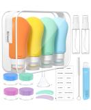 100ml Silicone Travel Bottles Set | 4 Leak-Proof TSA Approved Containers for Shampoo & Lotion | BPA Free Colorful Travel Essentials - Buy Online on SooperMarket.com