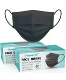 Black Disposable Face Mask 3-Ply Adult Masks Facial Cover with Elastic Earloops For Home Office School and Outdoors Pack of 100 - Buy Online on SooperMarket.com