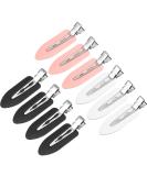 10 pcs No Crease Hair Clip No Bend Hair Curl Pin Clips for Bangs Finger Waves Makeup Application Hairdressing Hairpins (Black White Pink) - Buy Online on SooperMarket.com