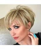 Queentas wig blonde women wigs briefly with pony hair wig pixie cut perrecution women blonde short -haired wig women synthetic (mixture of brown and blonde) - Buy Online on SooperMarket.com