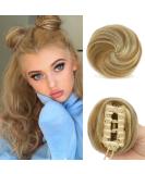 Sofeiyan 2PCS Mini Claw Clip in Hair Bun Messy Cat Ears Hair Bun Extension Synthetic Donut Wig Accessory Updo Space Bun Hair Pieces for Women Girls Strawberry Blonde & Bleach Blonde - Buy Online on SooperMarket.com