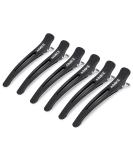 AIMIKE 6pcs Professional Hair Clips for Styling Sectioning Non Slip No-Trace Duck Billed Hair Clips with Silicone Band Salon and Home Hair Cutting Clips for Hairdresser Women Men - Black 10.9cm 6 black - Buy Online on SooperMarket.com