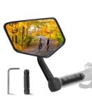 Arkham Bicycle Mirror - Extra Large HD Real Glass Rearview Mirror for E-Bikes & Bicycles | Universal Fit 15-20mm Left Handlebar - Buy Online on SooperMarket.com