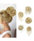 Fulang Hair 5-Pack Large Wavy Bun Parts with Rubber Bands - Perfect for Hair Updos & Extensions | Messy Bun Hair Ties for Women - Buy Online on SooperMarket.com