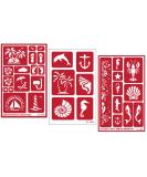 Armour Etch Over N Over Reusable Glass Etching Stencils Set - Nautical Theme Paradise Seashore Under The Sea - Buy Online on SooperMarket.com