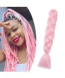 Shop Pink Gairyan Braids Extensions - 24 Jumbo Ombre Synthetic Box Braids for Crochet & Twists | 100g Afro Hair - Buy Online on SooperMarket.com