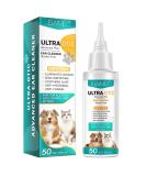 Dog Ear Cleaner Ear Infection Treatment for Dogs Cats Dog Ear Drops for Infection Antibiotics Effective Eliminates Ear Odour Dirt and Debris Pets Ultra-Otic Advanced Ear Cleaner Solution (50ml) - Buy Online on SooperMarket.com