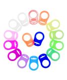 Silicone Adapter Rings Holder for MAM Nuk Baby Pacifier - BPA Free - Pack of 10 - Mix Colors - Buy Online on SooperMarket.com