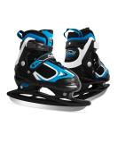 MammyGol Adjustable Ice Skating Shoes for Kids - Gray Blue Hockey Lace-Up Skate (Size L/XL) - Beginner Ice Skates for Boys and Girls - Buy Online on SooperMarket.com