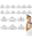 Princess Crown Comb Set for Girl 18 Pcs Silver Tiara Crown with Comb Crystal Tiara Headband Rhinestone Hair Piece Toddler Bride Hair Accessories for Birthday Party Photography Young Teens Gifts - Buy Online on SooperMarket.com