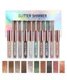 SUMEITANG 10 Colors Liquid Glitter Eyeshadow Set - Metallic Pigments for Sparkling Smokey Eye Looks - Long Lasting Waterproof Makeup Kit - Buy Online on SooperMarket.com