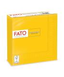 Fato disposable napkin made of paper ideal for informal lunch and buffets pack with 50 napkins size 33x33 4-folded 2-layer yellow 100% pure cellulose paper FSC certified - Buy Online on SooperMarket.com