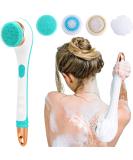 Body Brush Rechargeable, Electric Body Brush Set, Scrubber Shower Brush with Long Handle, Spin Skin Brush with 4 Brush Heads for Cleanse, Massage, exfoliate and Pamper Your Skin in The Shower (Green) - Buy Online on SooperMarket.com
