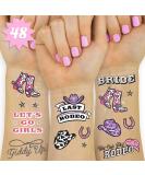 xo, Fetti Last Rodeo Bachelorette Temporary Tattoos - 48 Glitter Styles | Giddy Up Bach Party Decoration, Cowgirl, Bridesmaid Favor, Bride to Be Gift + Bridal Shower Supplies - Buy Online on SooperMarket.com