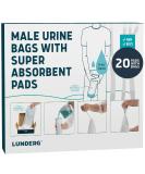 Lunderg Disposable Urine Bags for Men - Super Absorbent Pad - Value Pack of 20 - Portable & Travel-Friendly for Emergency, Camping, and Car Use - Buy Online on SooperMarket.com
