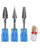 CGBE Nail Drill Bits 3/32Inches Tungsten Steel Nail Drill Bits For Gel Acrylic Nail Cuticle Drill Bits Medium for Home Salon Use - 3pcs - Medium 3PCS Tungsten Carbide - Buy Online on SooperMarket.com