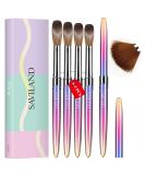 Saviland Acrylic Nail Brush Set - 4 Pcs Multicolored Acrylic & Gel Brushes (Size 10/12/14/16) for Nail Art - Perfect Gift for Women - Buy Online on SooperMarket.com