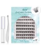 SISILILY Individual Lashes Cluster Kit | 90 Pcs Reusable 3D Eyelash Extension DIY Set | Soft Natural C CC D Curl Individual Eyelashes | Includes Eyelash Glue | 10/12/14/15/16mm Length | DM04 White - Buy Online on SooperMarket.com