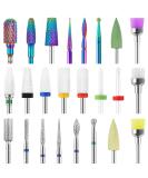 MAQUITA 24pcs Professional Ceramic Tungsten Alloy Nail Drill Bits - Gel & Acrylic Removal Tools for Manicure Pedicure - Nail Accessories - Buy Online on SooperMarket.com
