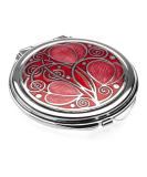 Compact Mirror - Rennie Mackintosh Leaves & Coils Design - Red/Fushia - Buy Online on SooperMarket.com