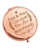 Niece Gift: Compact Mirror for Aunt - Thank You, Graduation, Travel Makeup Mirror - Funny Auntie Birthday, Christmas, Thanksgiving Present - Buy Online on SooperMarket.com