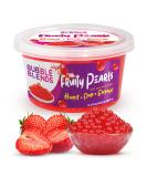 Bubble Blends Strawberry Popping Boba (1lb / 16oz) - Popping Pearls Non-Dairy, 100% Fat-Free & Gluten-Free - Real Fruit Juice - Bursting Boba Pearls for Bubble Tea and Boba Drink (4.5 Servings) 1 Pound - Buy Online on SooperMarket.com