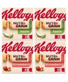 Apple Breakfast Bars 6x37g x2 With Strawberry Breakfast Bars 6x37g x2 - Bundle Consisting of Kellogg's Nutri-Grain 4x Pack Cereal Bars - Buy Online on SooperMarket.com