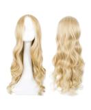 EUPSIIU Long Blonde Wave Wigs for Women Girls 27 Long Curly Wigs Ladies Fancy Dress Wig Synthetic Hair Wigs Women's Charming Full Hair Long Replacement Wigs for Cosplay Party Daily Use (Blonde) - Buy Online on SooperMarket.com