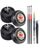 Nail Art 8ml Rhinestone Glue Gel Adhesive Set for Gem Stones - LED Lamp Cure Needed | Includes LED Glue Brush Tools, Pickup Pencil, and Tweezer | UV Rhinestones Glue Kit - Buy Online on SooperMarket.com