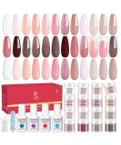 Lavender Violets 20 PCS Fast-Dry Dip-Powder-Nail Kit Skin Pink Gentel Glittery Nude French Nail Dipping Powder Set With Base Activator Top Coat Brush Saver Starter Kit Glossy & Matte Manicure M962 Gentle Skin Pink French Colours - Buy Online on SooperMarket.com