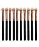 Makeup Brushes Set for Women Professional,UorPoto 10Pcs Sponge Eyeshadow Brush Sets Applicator Double Sided reusable Black 10Pcs - Buy Online on SooperMarket.com