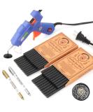 Wax Seal Kit with 40 Black Sealing Wax Sticks, Glue Gun, and Seal Pens - Ideal for Wedding Invitations, Birthday Cards, Envelopes, and Gift Wrapping - Buy Online on SooperMarket.com