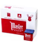 Master Billiard/Pool Cue Chalk Box, 12 Cubes Blue - Buy Online on SooperMarket.com