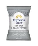 Fairfields Farm Crisps Sea Salt & Black Pepper Cooked Potato Crisps 40g | Pack of 10 - Buy Online on SooperMarket.com