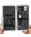 Maincure Set MOMSIV Professional 12Pcs Stainless Steel Nail Clippers Set Pedicure Kit Grooming Tools with PU Leather Case for Girls and Women Gift Black - Buy Online on SooperMarket.com