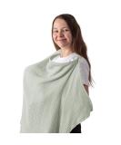 Shop Soft & Breathable Hillhill Cotton Breastfeeding Cover - Still Towel Snack Apron for Moms | Portable Nursing Gift in Blue & Greyish Green - Buy Online on SooperMarket.com