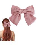 Bow Hair Clip Women's Hair Bows French Large Bow Hair Clips Hair Clip Hair Clip for Girls (Pink) - Buy Online on SooperMarket.com