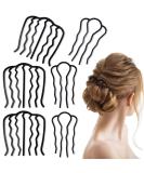 6-Piece Metal Hair Comb Clips for Updo Bun - Black Hair Accessories for Women - Buy Online on SooperMarket.com