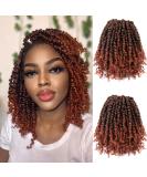 Umylar 10 Inch Pre-twisted Passion Twist Crochet Hair 8 Packs - Short Bohemian Braids Synthetic Extensions in 1B/350 - for Women - Buy Online on SooperMarket.com