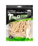 THIODOON Golf Tees Professional Natural Wood Golf Tees Pack of 100, Golfing Tees Multiple Colors Size 3-1/4 inch, 2-3/4 inch or 2-1/8 inch, Tall Golf Tees Bulk Reduce Side Spin and Friction 3-1/4 inch 83mm Wood - Buy Online on SooperMarket.com