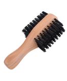 Double Sided Mini Bristle Brush for Afro & Curly Hair | Boar & Nylon Bristles | Soft Hair Brush for Women & Men - Buy Online on SooperMarket.com