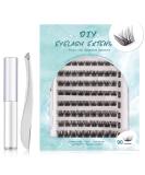 SISILILY Individual Lashes Cluster 90 Pcs DIY False Eyelashes Reusable Extension Kit - Natural Soft 3D C CC D Curl with Glue - 10/12/14/15/16mm Length - DM10 White - Buy Online on SooperMarket.com