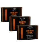 Barrel and Oak Men's Exfoliating Bar Soap 3-Pack - Natural Deep Cleansing with Sustainable Palm Oil, Kaolin Clay, and Olive Stone - Bourbon Cedar Scent - 6 oz - Buy Online on SooperMarket.com