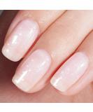 AILLSA White Glitter Gel Nail Polish - Shimmer Silver Nude Color Translucent Jelly for Nail Salon & Home | 0.51 Fl Oz - Milky Sparkle Soak Off UV Gel - Buy Online on SooperMarket.com