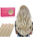 20pcs Real Hair Tape Extensions - 60cm Ash Blonde to Gold Blonde | Silky Straight Remy Invisible Skin Weft - Buy Online on SooperMarket.com